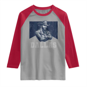 DFC Game Day Raglan Shirt Blue Star Football Game Sport Lover TS11 Sport Gray Red Print Your Wear