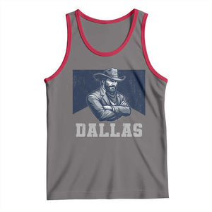 DFC Game Day Tank Top Blue Star Football Game Sport Lover TS11 Deep Heather Red Print Your Wear