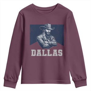DFC Game Day Youth Sweatshirt Blue Star Football Game Sport Lover TS11 Maroon Print Your Wear