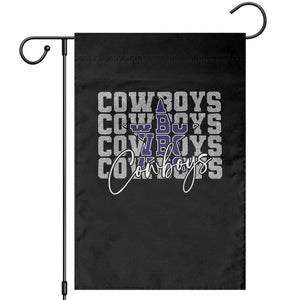 DFC Game Day Garden Flag Blue Star Football Lover Faux Glitter TS11 Black Print Your Wear