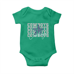 DFC Game Day Baby Onesie Blue Star Football Lover Faux Glitter TS11 Irish Green Print Your Wear