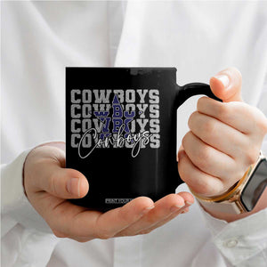 DFC Game Day Coffee Mug Blue Star Football Lover Faux Glitter TS11 Print Your Wear