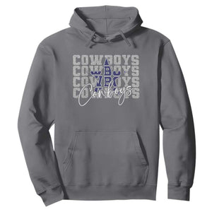 DFC Game Day Hoodie Blue Star Football Lover Faux Glitter TS11 Charcoal Print Your Wear