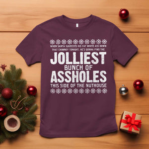 Funny Christmas Vacation Jolliest Bunch Of Assholes T Shirt Xmas Movie TS11 Maroon Print Your Wear