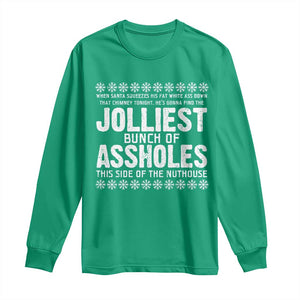 Funny Christmas Vacation Jolliest Bunch Of Assholes Long Sleeve Shirt Xmas Movie TS11 Irish Green Print Your Wear