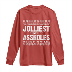 Funny Christmas Vacation Jolliest Bunch Of Assholes Long Sleeve Shirt Xmas Movie TS11 Red Print Your Wear