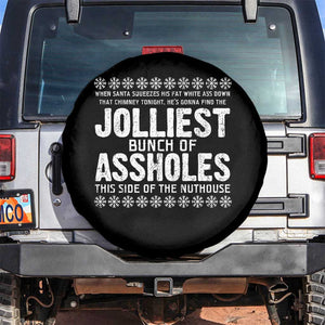 Funny Christmas Vacation Jolliest Bunch Of Assholes Spare Tire Cover Xmas Movie TS11 No hole Black Print Your Wear