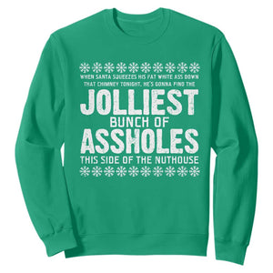 Funny Christmas Vacation Jolliest Bunch Of Assholes Sweatshirt Xmas Movie TS11 Irish Green Print Your Wear