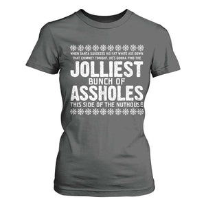 Funny Christmas Vacation Jolliest Bunch Of Assholes T Shirt For Women Xmas Movie TS11 Dark Heather Print Your Wear