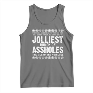 Funny Christmas Vacation Jolliest Bunch Of Assholes Tank Top Xmas Movie TS11 Black Heather Print Your Wear