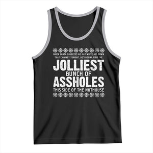 Funny Christmas Vacation Jolliest Bunch Of Assholes Tank Top Xmas Movie TS11 Black Athletic Heather Print Your Wear
