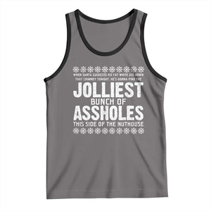 Funny Christmas Vacation Jolliest Bunch Of Assholes Tank Top Xmas Movie TS11 Deep Heather Black Print Your Wear