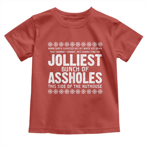 Funny Christmas Vacation Jolliest Bunch Of Assholes Toddler T Shirt Xmas Movie TS11 Red Print Your Wear