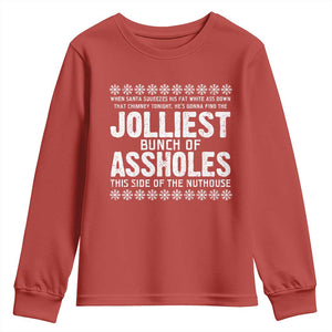 Funny Christmas Vacation Jolliest Bunch Of Assholes Youth Sweatshirt Xmas Movie TS11 Red Print Your Wear