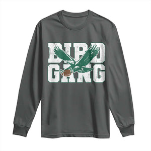 Bird Gang Long Sleeve Shirt Philadelphia Fan American Football Eagle Game Day TS11 Dark Heather Print Your Wear