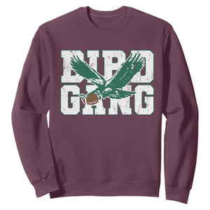 Bird Gang Sweatshirt Philadelphia Fan American Football Eagle Game Day TS11 Maroon Print Your Wear