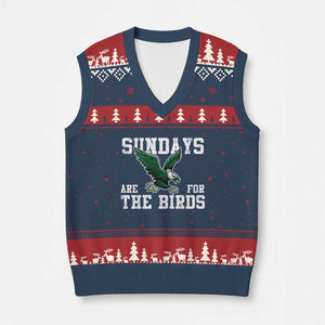 Funny Sundays Are For The Bird V-Neck Knit Sweater Vest American Football Lovers TS11 Navy Red Print Your Wear
