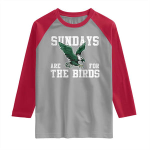 Funny Sundays Are For The Bird Raglan Shirt American Football Lovers TS11 Sport Gray Red Print Your Wear