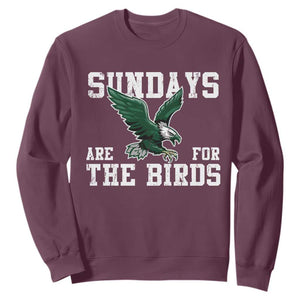 Funny Sundays Are For The Bird Sweatshirt American Football Lovers TS11 Maroon Print Your Wear
