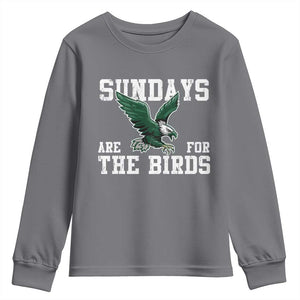 Funny Sundays Are For The Bird Youth Sweatshirt American Football Lovers TS11 Charcoal Print Your Wear