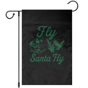 Funny Fly Santa Fly Garden Flag Christmas Football PFE TS11 Black Print Your Wear