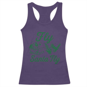 Funny Fly Santa Fly Racerback Tank Top Christmas Football PFE TS11 Purple Print Your Wear