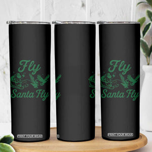 Funny Fly Santa Fly Skinny Tumbler Christmas Football PFE TS11 Print Your Wear