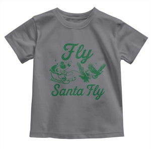 Funny Christmas Philadelphia Fan Toddler T Shirt Fly Santa Fly Eagles Philly Pride TS11 Charcoal Print Your Wear