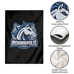 IFC Game Day Garden Flag Blue Football Lover Equine Shoe TS11 Print Your Wear