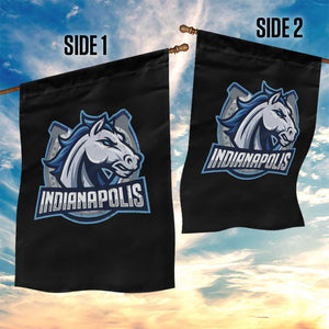 IFC Game Day Garden Flag Blue Football Lover Equine Shoe TS11 Print Your Wear