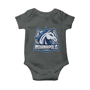 IFC Game Day Baby Onesie Blue Football Lover Equine Shoe TS11 Dark Heather Print Your Wear