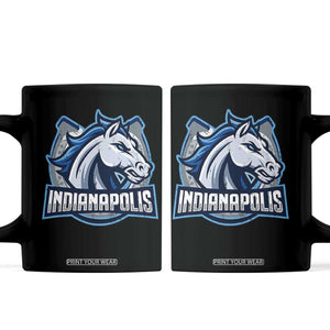IFC Game Day Coffee Mug Blue Football Lover Equine Shoe TS11 Black Print Your Wear