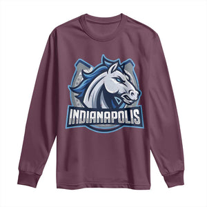 IFC Game Day Long Sleeve Shirt Blue Football Lover Equine Shoe TS11 Maroon Print Your Wear