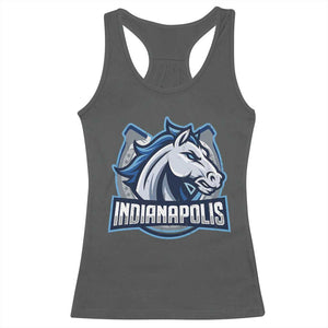 IFC Game Day Racerback Tank Top Blue Football Lover Equine Shoe TS11 Dark Heather Print Your Wear