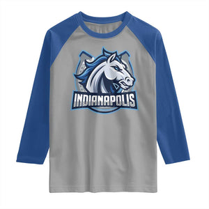 IFC Game Day Raglan Shirt Blue Football Lover Equine Shoe TS11 Sport Gray Royal Print Your Wear