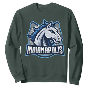 IFC Game Day Sweatshirt Blue Football Lover Equine Shoe TS11 Dark Forest Green Print Your Wear