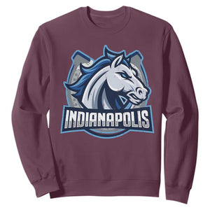 IFC Game Day Sweatshirt Blue Football Lover Equine Shoe TS11 Maroon Print Your Wear