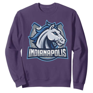 IFC Game Day Sweatshirt Blue Football Lover Equine Shoe TS11 Purple Print Your Wear