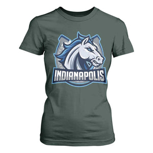 IFC Game Day T Shirt For Women Blue Football Lover Equine Shoe TS11 Dark Forest Green Print Your Wear