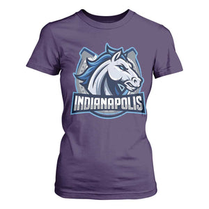 IFC Game Day T Shirt For Women Blue Football Lover Equine Shoe TS11 Purple Print Your Wear