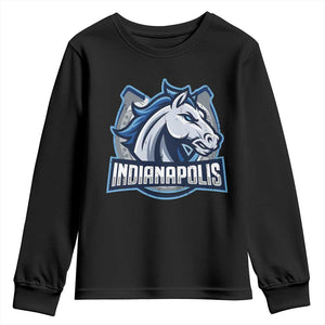 IFC Game Day Youth Sweatshirt Blue Football Lover Equine Shoe TS11 Black Print Your Wear