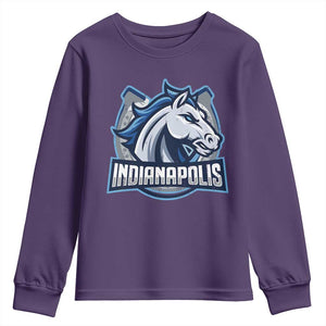 IFC Game Day Youth Sweatshirt Blue Football Lover Equine Shoe TS11 Purple Print Your Wear