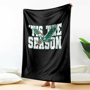 Christmas Football Lover Throw Blanket Green PFE Santa Hat Game Day TS11 Print Your Wear
