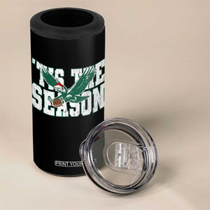 Christmas Football Lover 4 in 1 Can Cooler Tumbler Green PFE Santa Hat Game Day TS11 Print Your Wear