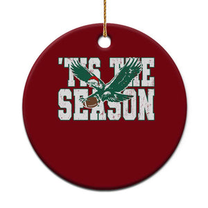Christmas Football Lover Ceramic Ornament Green PFE Santa Hat Game Day TS11 1pc Red Print Your Wear