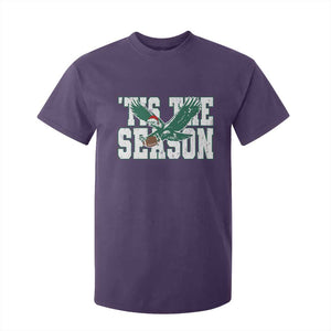 Christmas Football Lover T Shirt For Kid Green PFE Santa Hat Game Day TS11 Purple Print Your Wear
