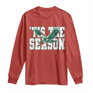Christmas Football Lover Long Sleeve Shirt Green PFE Santa Hat Game Day TS11 Red Print Your Wear