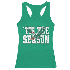Christmas Football Lover Racerback Tank Top Green PFE Santa Hat Game Day TS11 Irish Green Print Your Wear