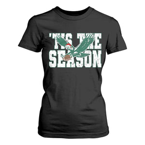 Christmas Football Lover T Shirt For Women Green PFE Santa Hat Game Day TS11 Black Print Your Wear