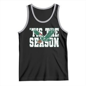Christmas Football Lover Tank Top Green PFE Santa Hat Game Day TS11 Black Athletic Heather Print Your Wear